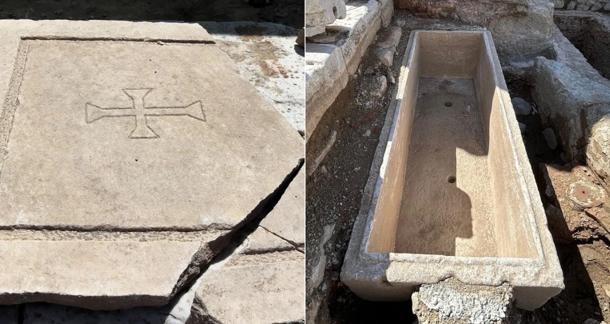 Sarcófago do gladiador romano descoberto em Türkiye