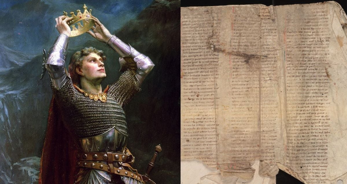 Lenda arturiana medieval encontrada entre os antigos registros de propriedades