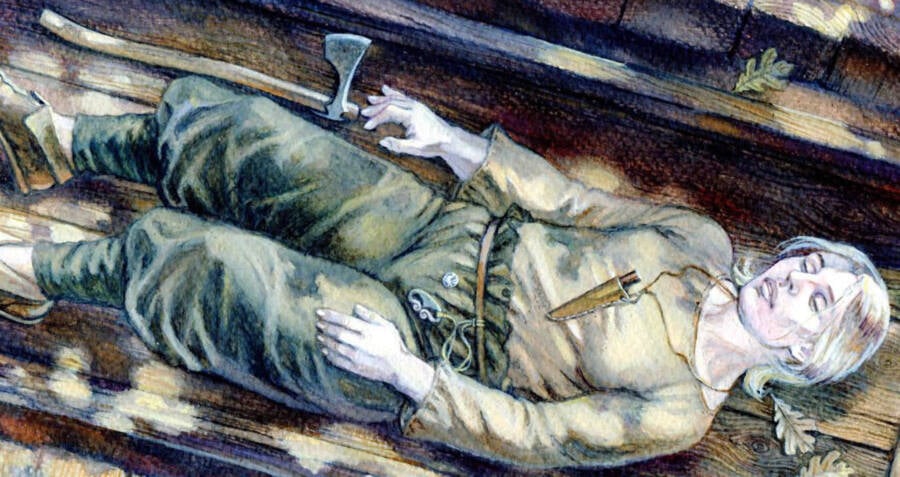Illustration Of Slavic Warrior Woman