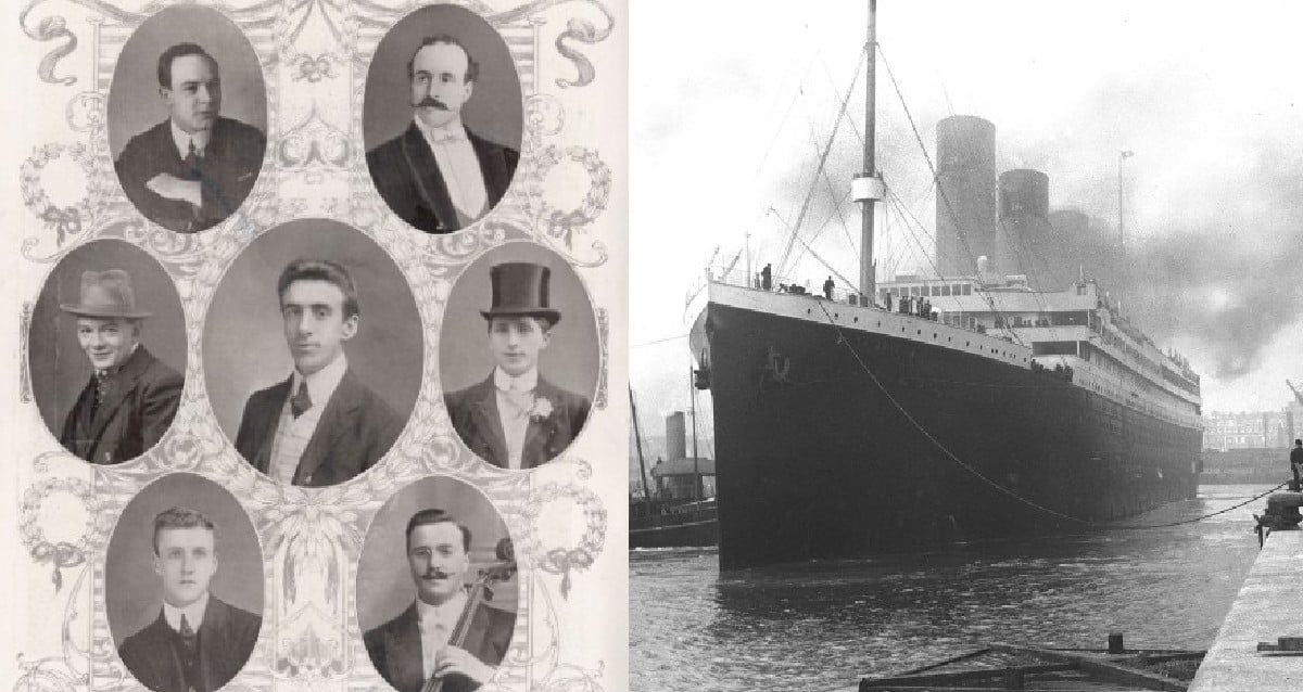 Os músicos que tocavam quando o navio afundou