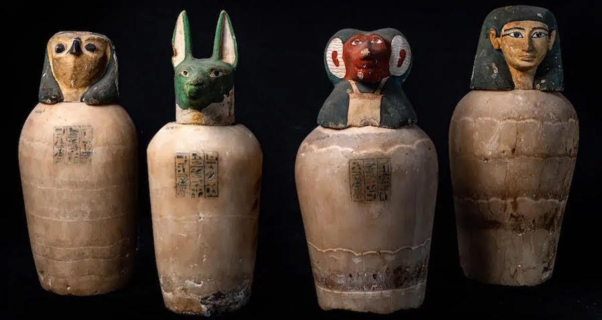 Jarros canópicos, os navios funerários do Egito antigo