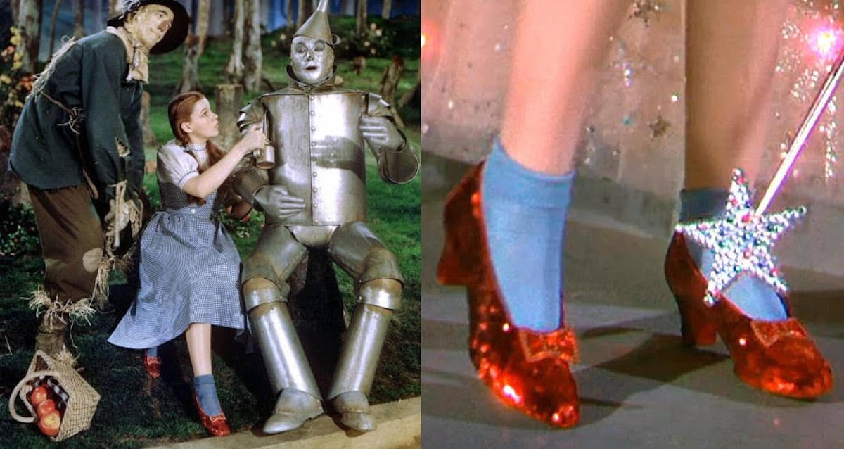 A história selvagem dos chinelos de rubi de Dorothy de 'The Wizard of Oz'