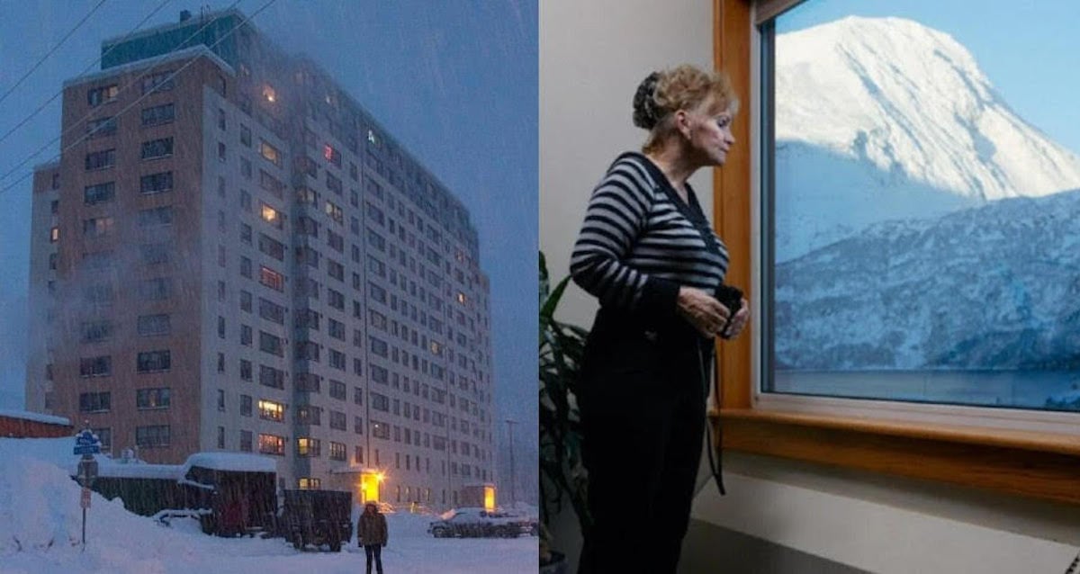 Dentro Begich Towers, uma cidade inteira do Alasca em um edifício